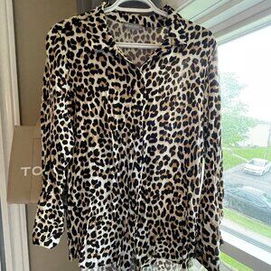 Leopard Print Dress Shirt